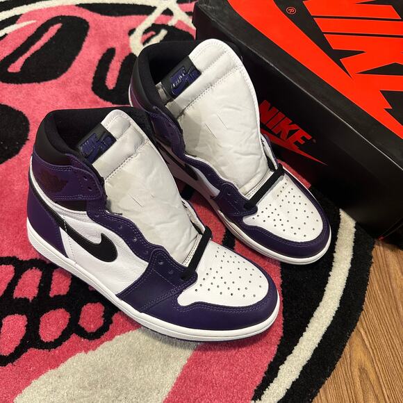 Jordan 1 Retro High Court Purple White – Size 7.5 – Brand New